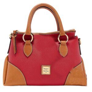 Dooney & Bourke Pebble Leather Satchel with Trim  0391